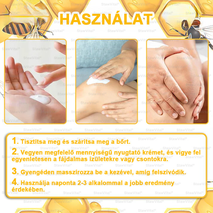 🟢𝑺𝒕𝒂𝒘𝑽𝒊𝒕𝒂𝒍® Botoxot és Méhmérget Tartalmazó Regeneráló Krém Ízületekre és Csontokra | MOT (Magyar Ortopéd Társaság) által tanúsított termék